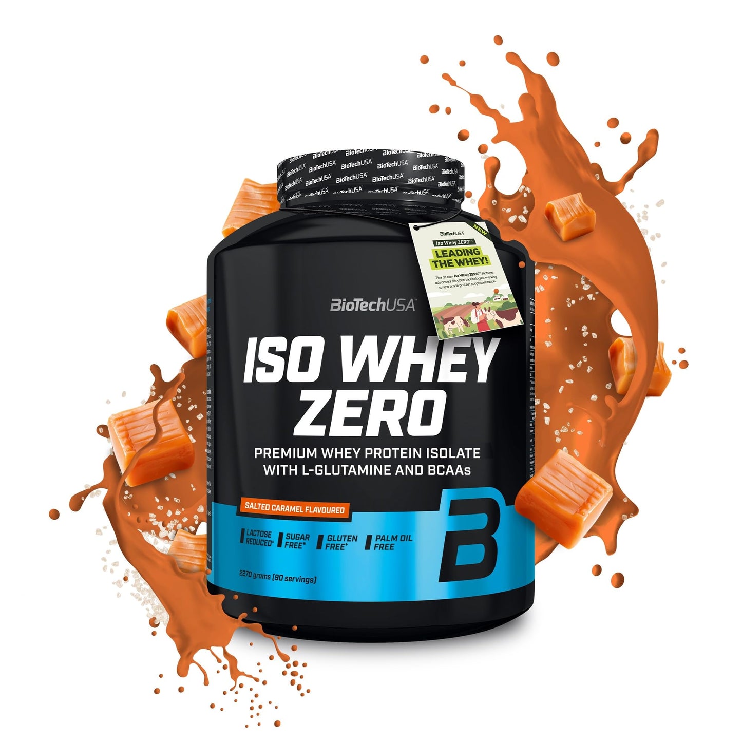 BioTechUSA Iso Whey Zero | Premium Whey Protein Isolate | Grass-Fed | Enzyme-Free | Sugar- and Gluten-free, 908 g, Chocolate