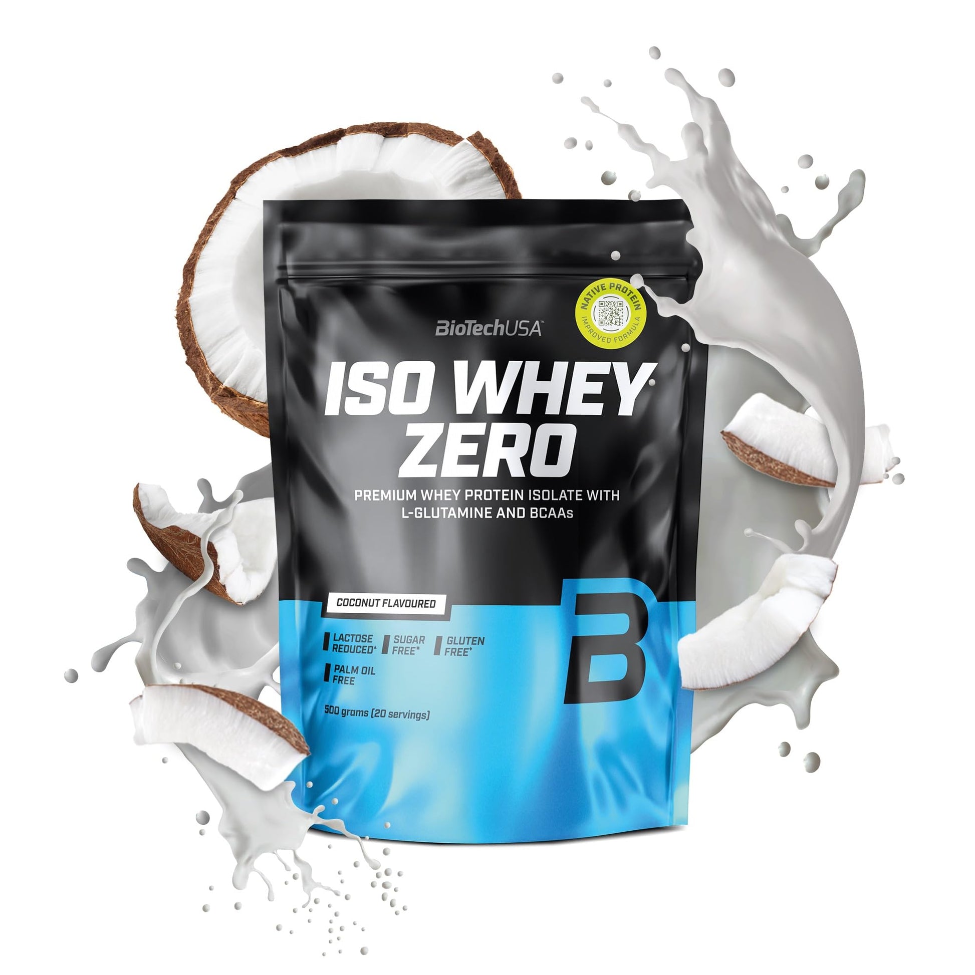 BioTechUSA Iso Whey Zero | Premium Whey Protein Isolate | Grass-Fed | Enzyme-Free | Sugar- and Gluten-free, 908 g, Chocolate