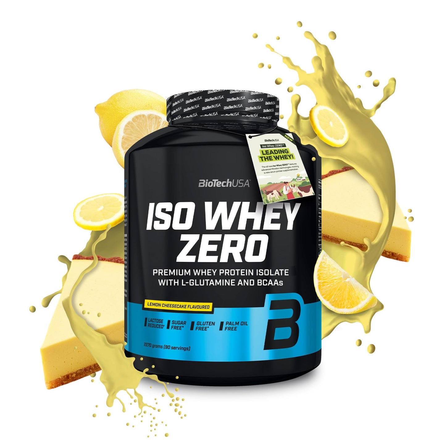 BioTechUSA Iso Whey Zero | Premium Whey Protein Isolate | Grass-Fed | Enzyme-Free | Sugar- and Gluten-free, 908 g, Chocolate