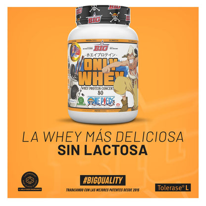 BIG - Proteinas Whey ONE PIECE - Edición Exclusiva con 12 Tazos Coleccionables. Materia Prima Premium. Whey Protein para Masa Muscular. Sin Lactosa (1Kg, Choco One & Milk Chocolate Chips)