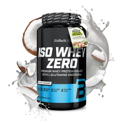 BioTechUSA Iso Whey Zero | Premium Whey Protein Isolate | Grass-Fed | Enzyme-Free | Sugar- and Gluten-free, 908 g, Chocolate