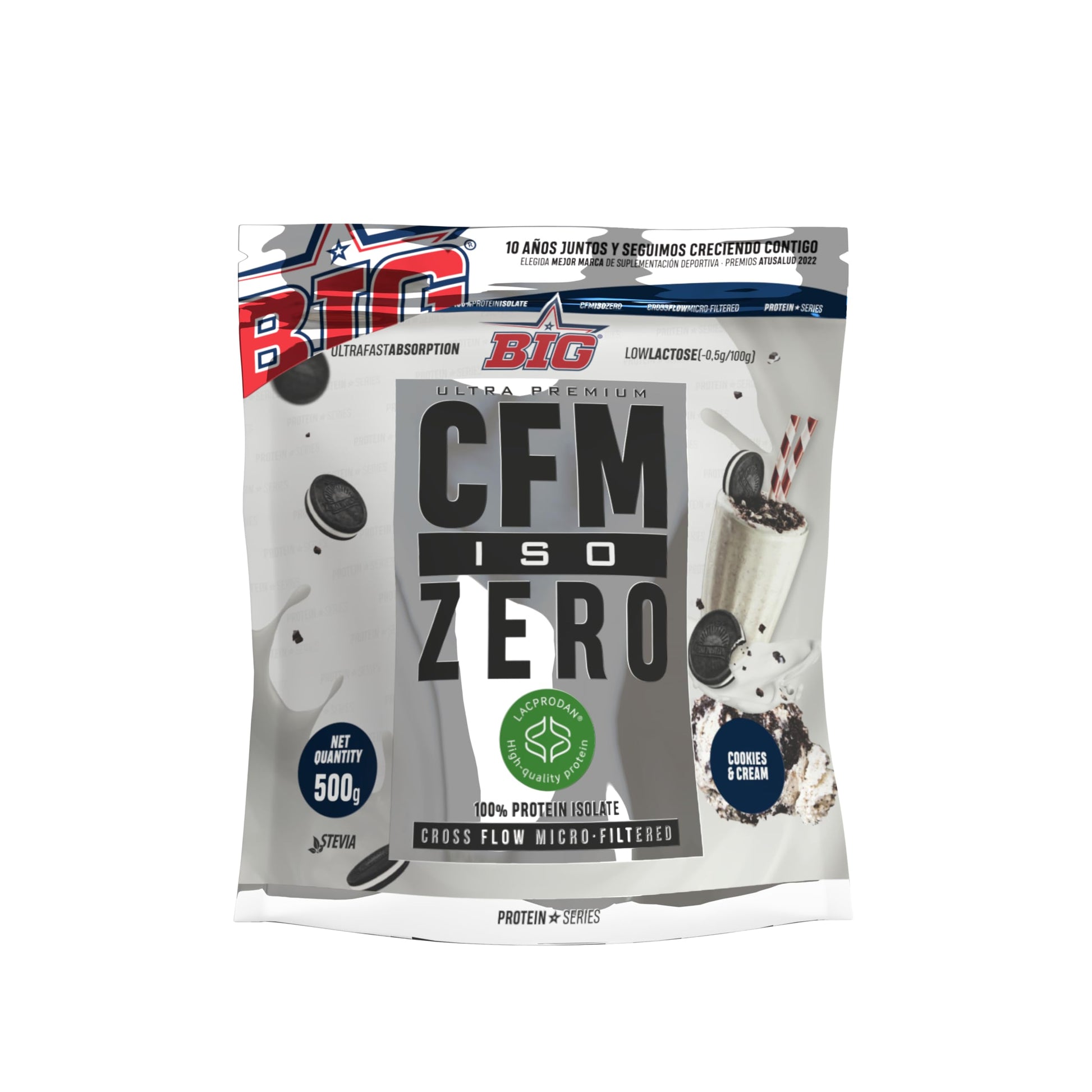 BIG - Proteina Isolada - Proteinas Whey para Masa Muscular - Whey Protein Isolate - Proteína en Polvo Materia Prima Premium Sin Grumos, Baja en Lactosa, Sin Azúcares Añadidos (1kg,Cacaolat)