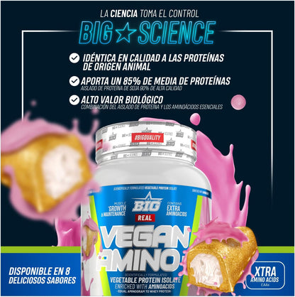 Proteina Vegana - Proteina Vegetal 100%, para Masa Muscular y Recuperación - Vegan Protein con Aminoácidos - Proteína en Polvo, Deliciosos Sabores, Sin Lactosa (1Kg, Mowgly Chocolate & Biscuits)