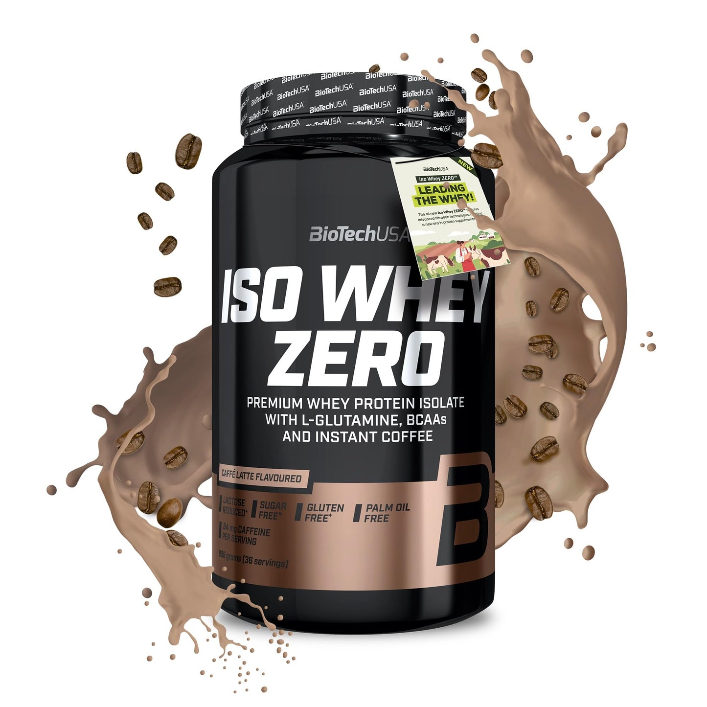 BioTechUSA Iso Whey Zero | Premium Whey Protein Isolate | Grass-Fed | Enzyme-Free | Sugar- and Gluten-free, 908 g, Chocolate