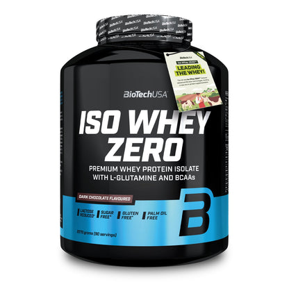 BioTechUSA Iso Whey Zero | Premium Whey Protein Isolate | Grass-Fed | Enzyme-Free | Sugar- and Gluten-free, 908 g, Chocolate