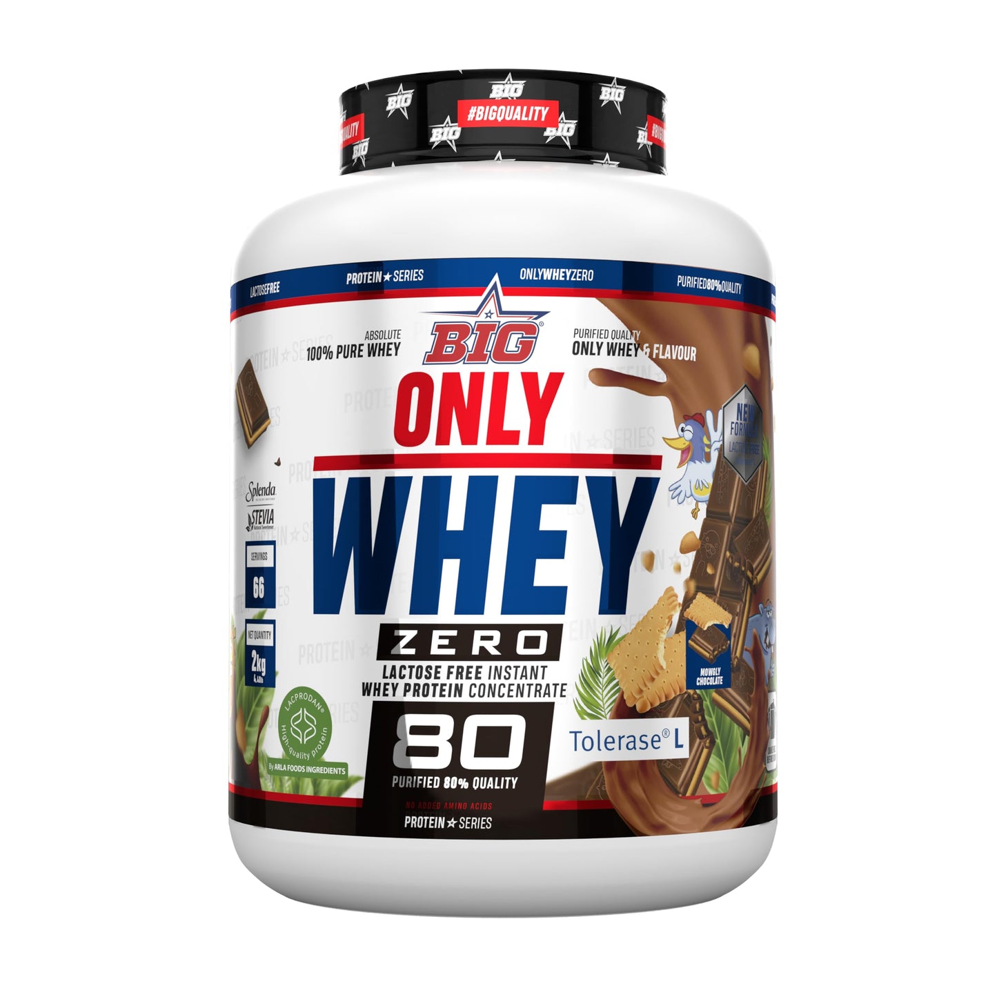 BIG - Proteinas Whey ONE PIECE - Edición Exclusiva con 12 Tazos Coleccionables. Materia Prima Premium. Whey Protein para Masa Muscular. Sin Lactosa (1Kg, Choco One & Milk Chocolate Chips)
