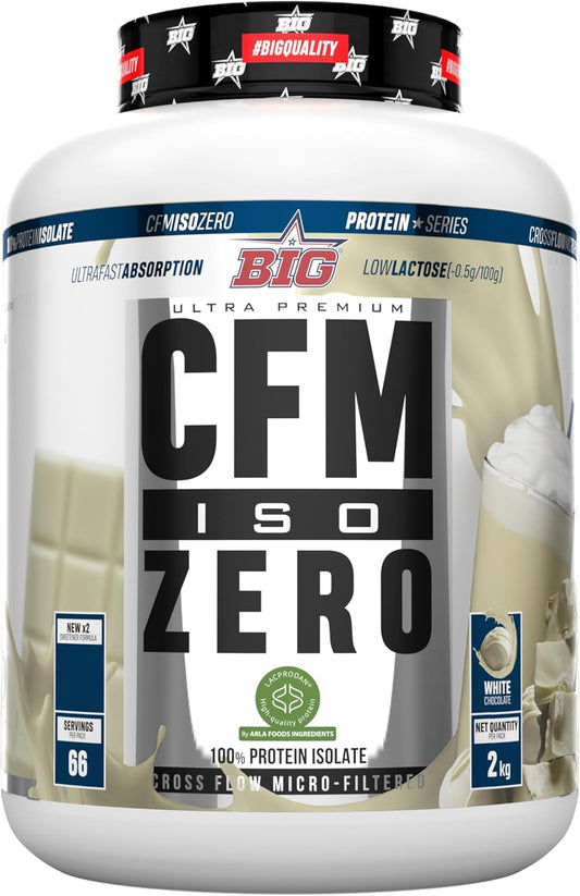Proteina Isolada - Proteinas Whey para Masa Muscular - Whey Protein Isolate - Proteína en Polvo Materia Prima Premium Sin Grumos, Baja en Lactosa, Sin Azúcares Añadidos (2Kg, White Chocolate)