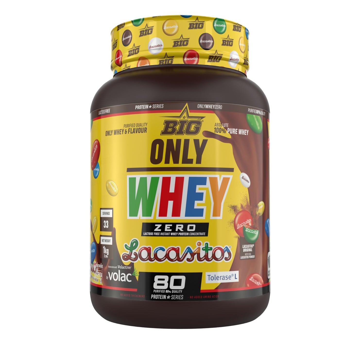 BIG - Proteinas Whey ONE PIECE - Edición Exclusiva con 12 Tazos Coleccionables. Materia Prima Premium. Whey Protein para Masa Muscular. Sin Lactosa (1Kg, Choco One & Milk Chocolate Chips)