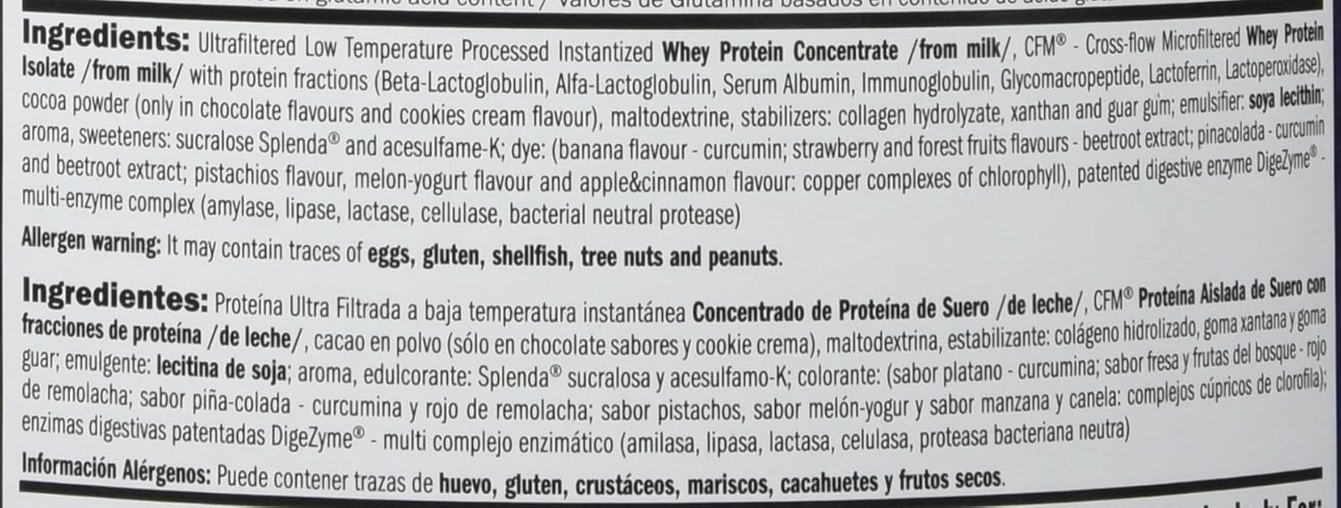 AMIX, Proteína Whey, Pure Fusión, Concentrado de Suero Ultra Filtrado, Sabor Cookie Crema, Proteínas para Aumentar Masa Muscula, Proteína Isolada con Splenda, Contiene L-glutamina , 1 Kg