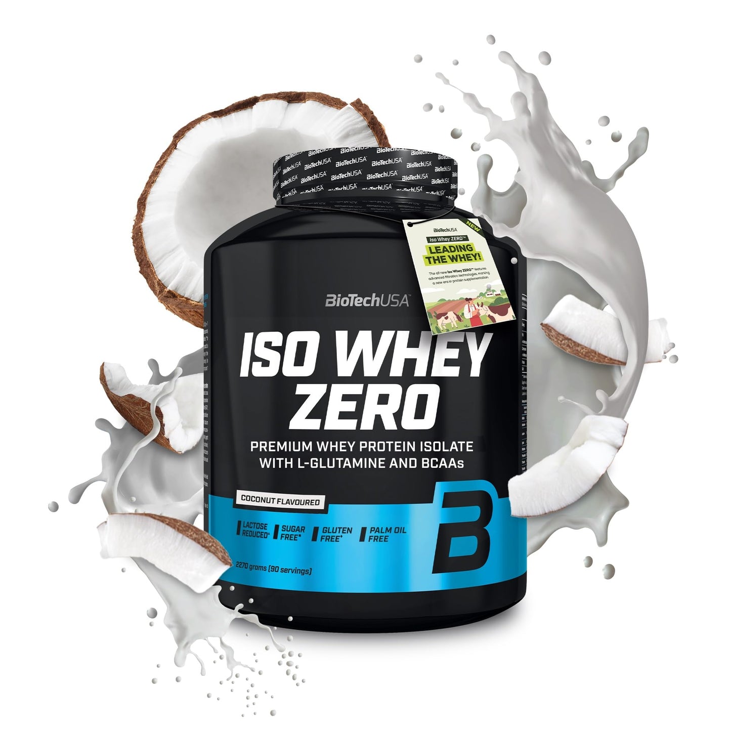 BioTechUSA Iso Whey Zero | Premium Whey Protein Isolate | Grass-Fed | Enzyme-Free | Sugar- and Gluten-free, 908 g, Chocolate