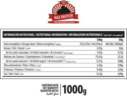 Crema de Arroz 1000g - Fácil Digestión, Ideal para Dietas Fitness, Perfecto para Pre-entrenos y Post-Entrenos, Textura Suave, Carbohidratos de Máxima Calidad (1000g, Chocolate)