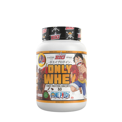 BIG - Proteinas Whey ONE PIECE - Edición Exclusiva con 12 Tazos Coleccionables. Materia Prima Premium. Whey Protein para Masa Muscular. Sin Lactosa (1Kg, Choco One & Milk Chocolate Chips)