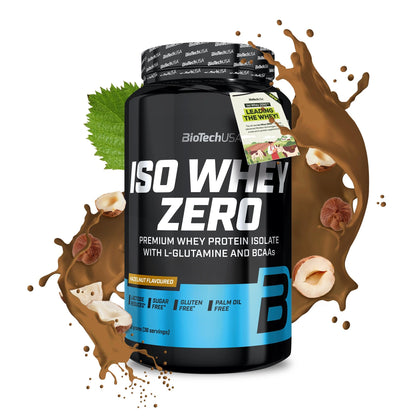BioTechUSA Iso Whey Zero | Premium Whey Protein Isolate | Grass-Fed | Enzyme-Free | Sugar- and Gluten-free, 908 g, Chocolate