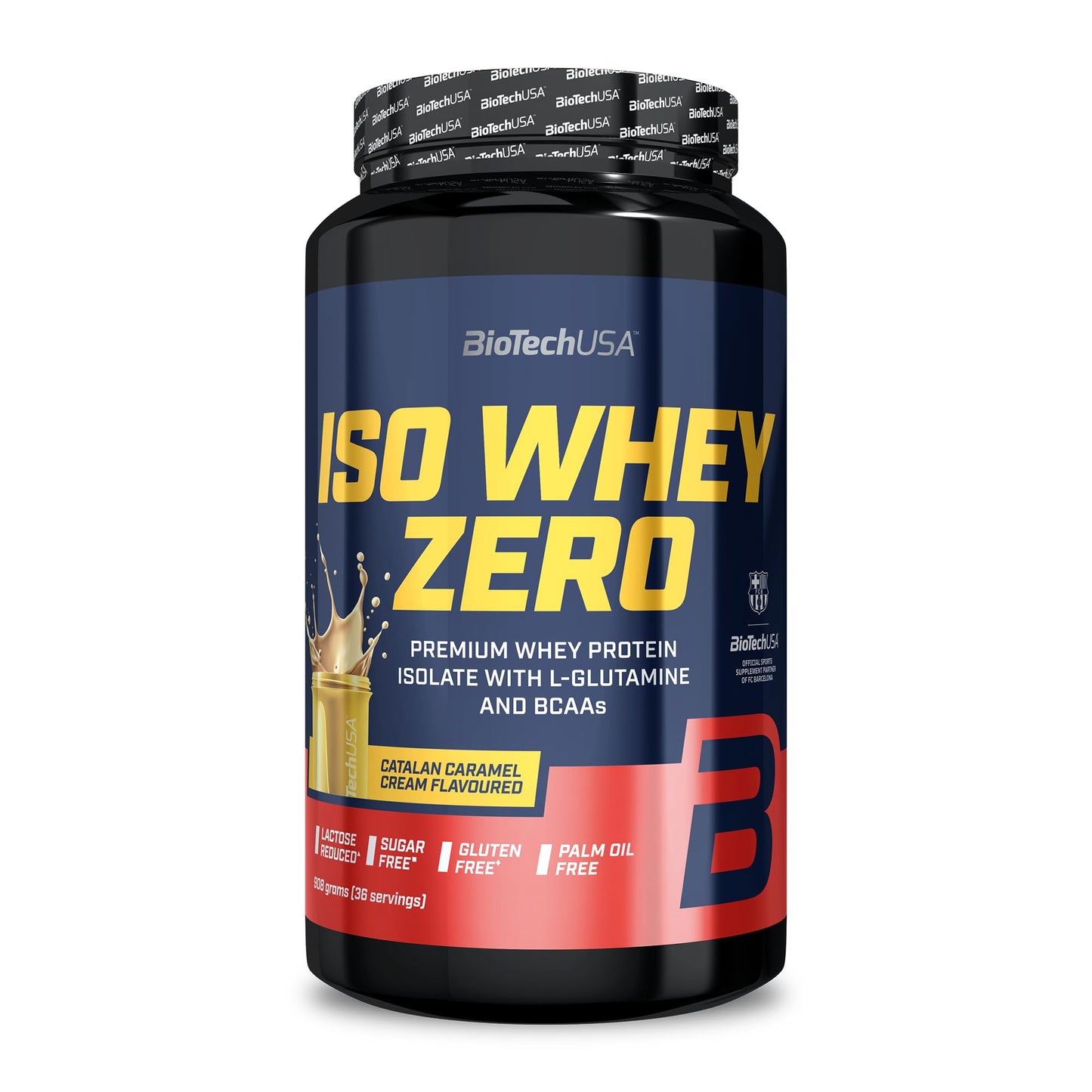 BioTechUSA Iso Whey Zero | Premium Whey Protein Isolate | Grass-Fed | Enzyme-Free | Sugar- and Gluten-free, 908 g, Chocolate