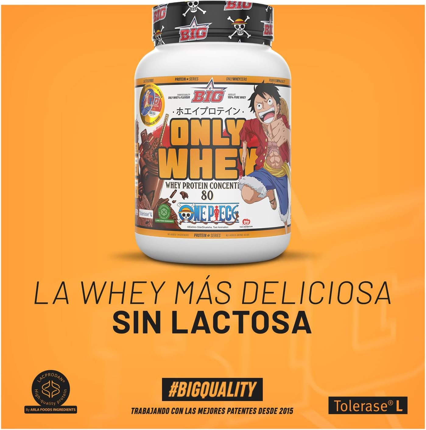 Proteinas Whey ONE PIECE - Edición Exclusiva con 12 Tazos Coleccionables. Materia Prima Premium. Whey Protein para Masa Muscular. Sin Lactosa (1Kg, Choco One & Milk Chocolate Chips)