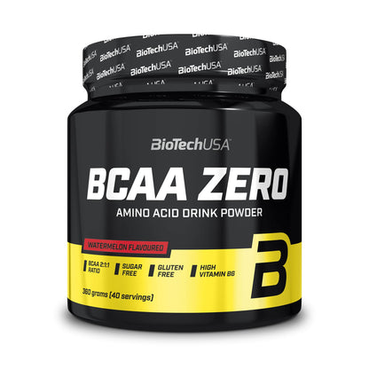 BioTechUSA EAA Zero - Essential Amino Acid Power | 7160mg EAA/porción | Proporción recomendada por la OMS | Sin azúcar, sin gluten, 350 g, Limón