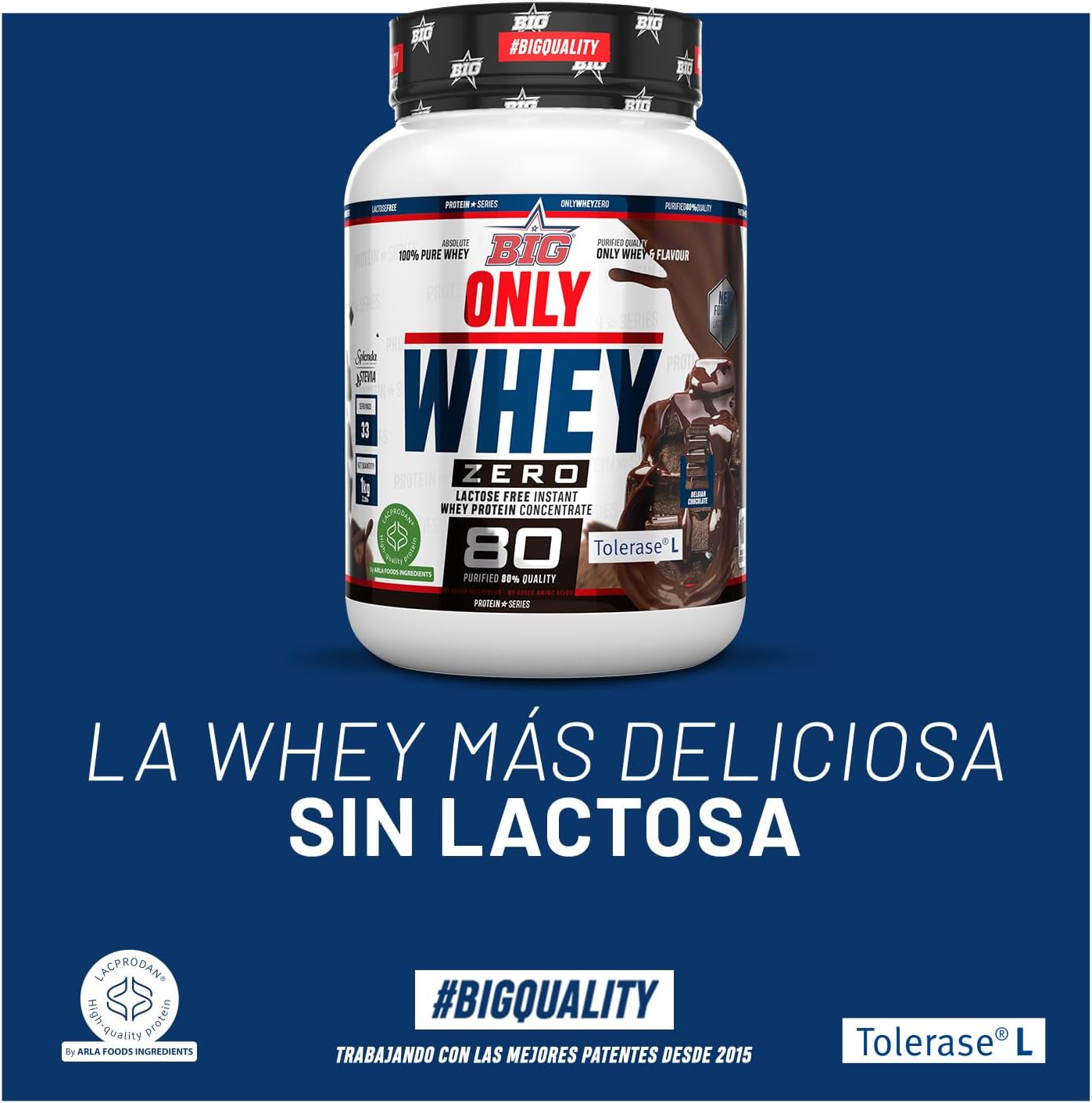 Proteinas Whey - Proteina en Polvo para Desarrollo de Masa Muscular y Recuperación - Materia Prima Premium - Whey Protein Sin Lactosa, Sin Azúcar, Sin Grumos (2Kg, Belgian Chocolate)