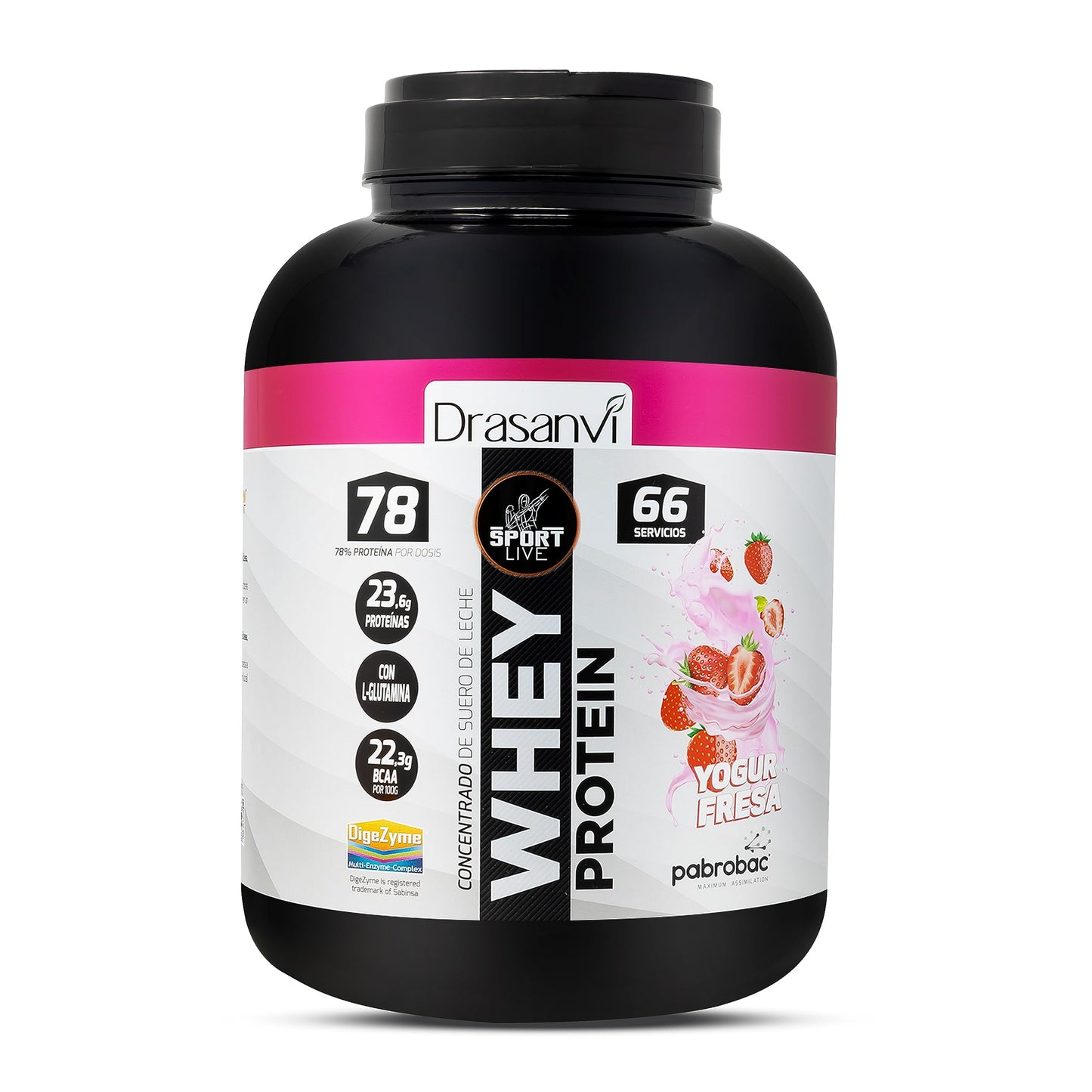 SPORT LIVE Concentrado de proteinas de suero de leche | Whey Protein en polvo con L-Glutamina y L-Leucina | Ayuda a aumentar tu masa muscular | Mejora tus batidos |Doble Chocolate | 750 GR