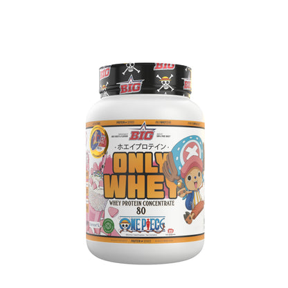 BIG - Proteinas Whey ONE PIECE - Edición Exclusiva con 12 Tazos Coleccionables. Materia Prima Premium. Whey Protein para Masa Muscular. Sin Lactosa (1Kg, Choco One & Milk Chocolate Chips)