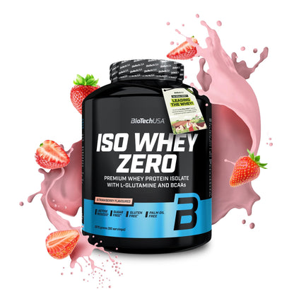 BioTechUSA Iso Whey Zero | Premium Whey Protein Isolate | Grass-Fed | Enzyme-Free | Sugar- and Gluten-free, 908 g, Chocolate