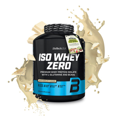 BioTechUSA Iso Whey Zero | Premium Whey Protein Isolate | Grass-Fed | Enzyme-Free | Sugar- and Gluten-free, 908 g, Chocolate