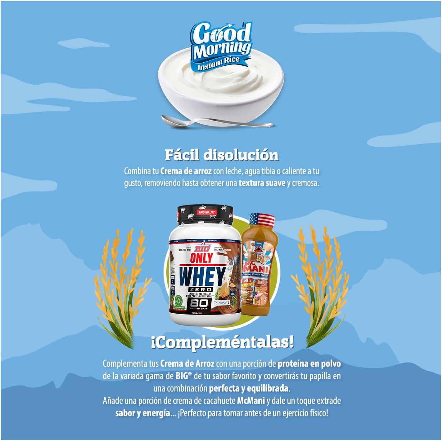 Crema de Arroz 1000g - Fácil Digestión, Ideal para Dietas Fitness, Perfecto para Pre-entrenos y Post-Entrenos, Textura Suave, Carbohidratos de Máxima Calidad (1000g, Chocolate)