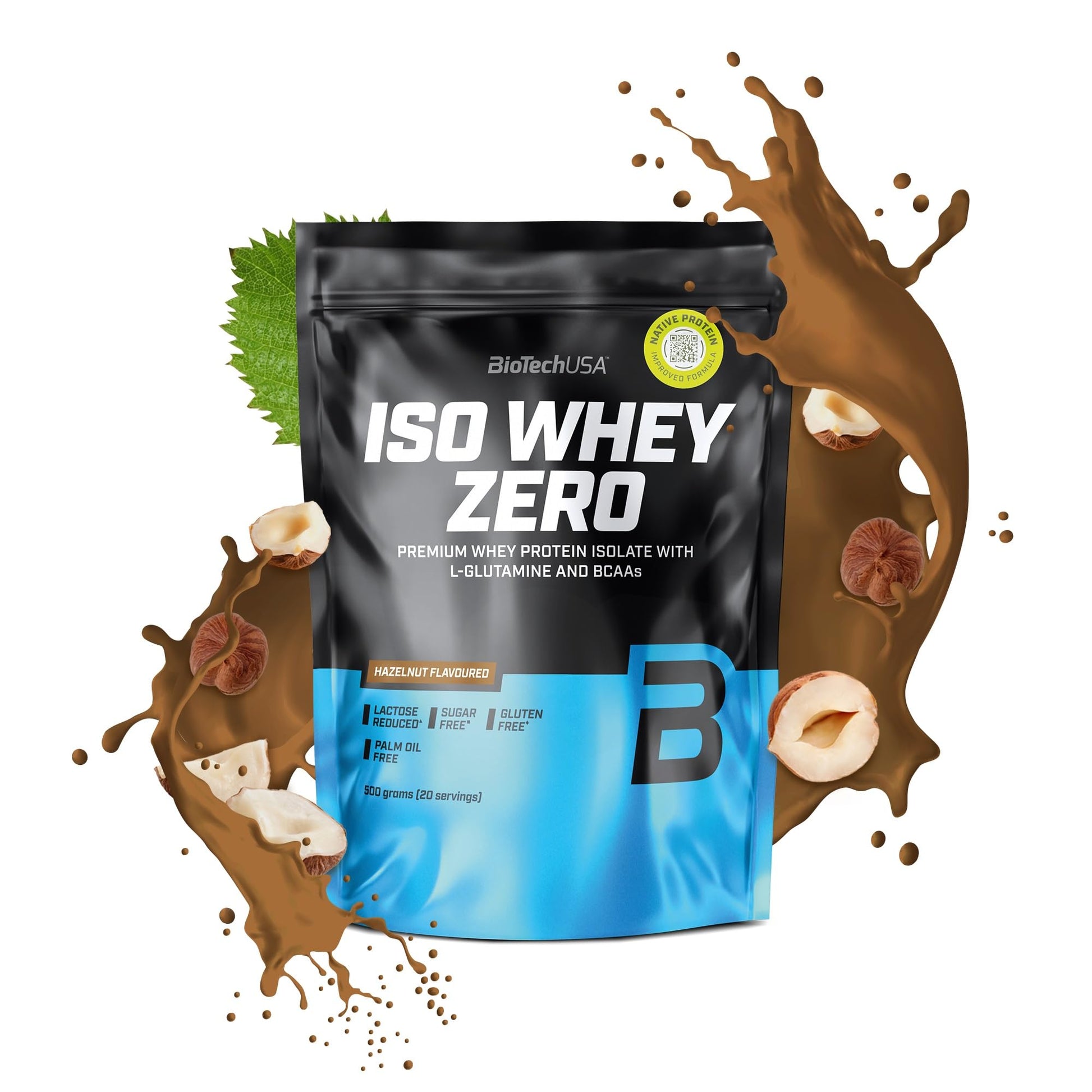 BioTechUSA Iso Whey Zero | Premium Whey Protein Isolate | Grass-Fed | Enzyme-Free | Sugar- and Gluten-free, 908 g, Chocolate