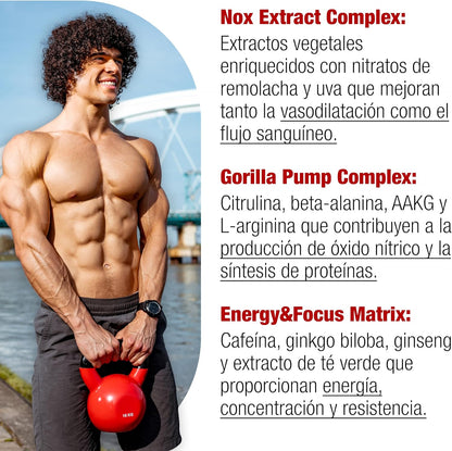 Moonstruck II, Polvos Pre Entreno, Suplemento para Deportistas, Pre Workout en Polvo con Cafeína, Extractos Vegetales - 510 g (Sandía Loca)
