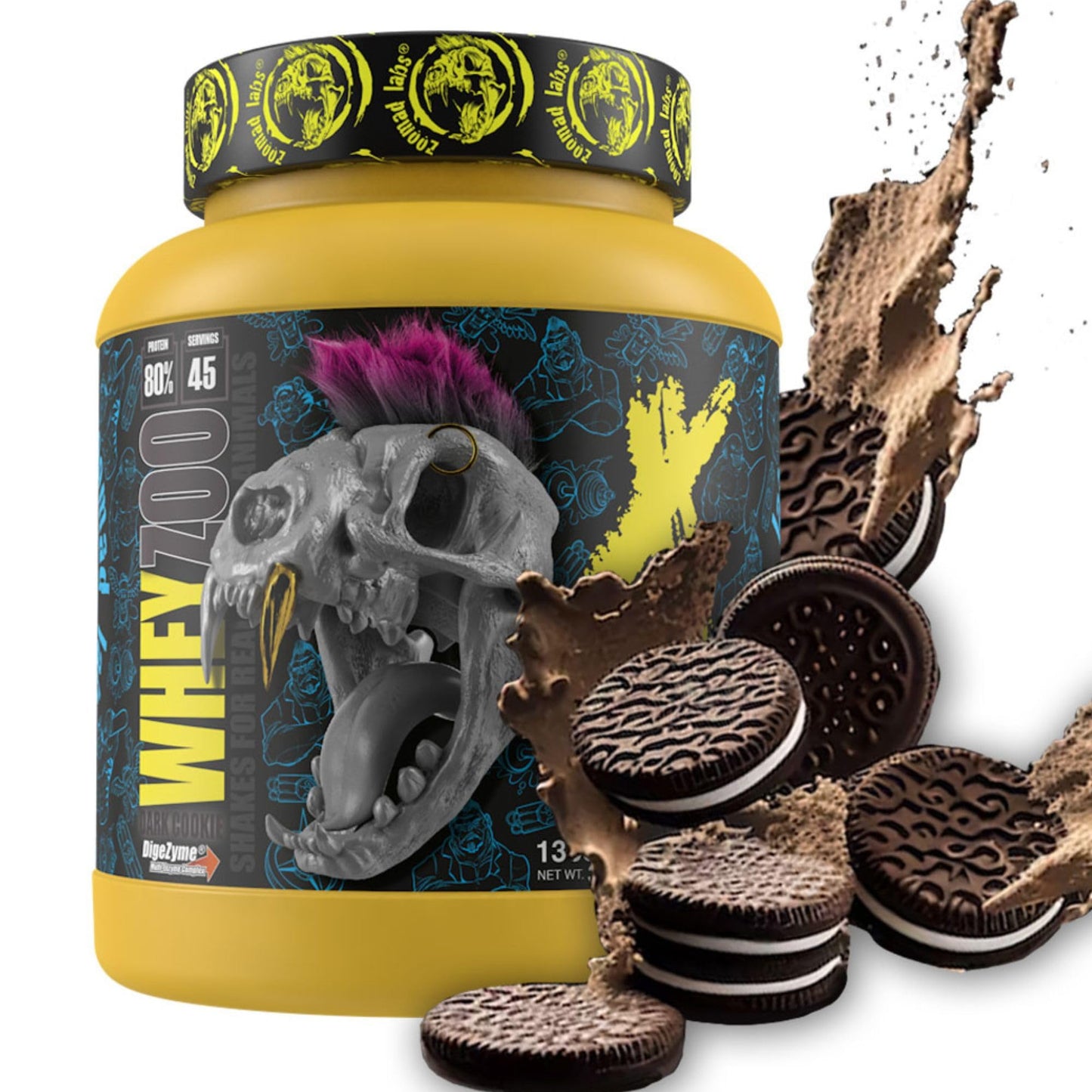 WHEYZOO de Zoomad Labs | 100% Whey Proteína en Polvo Pura | Tonifica y aumenta la masa muscular | Protege músculos y ayuda a la recuperación de los tejidos fibrosos - 1360g (Choco Latte)