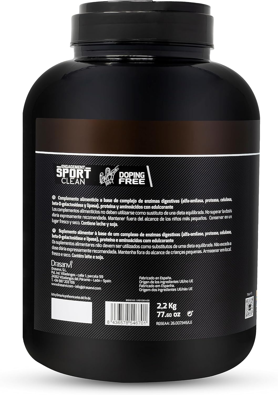 Drasanvi WHEY PROTEIN AISLADO DOBLE CHOCOLATE 2,2KG SPORT LIVE