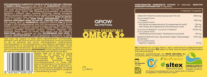 Grow Wellness - Omega 3+ | OMEGATEX | Pack of 60 capsules