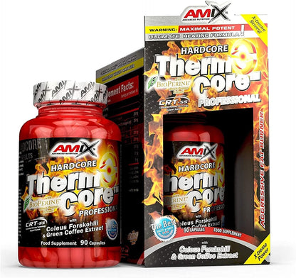 AMIX - Quemador de Grasa - Thermocore - 90 Cápsulas - Complemento para Cotrol de Peso - Complemento Alimenticio con Cafeína - Componentes Naturales - Reduce el Apetito - Fat Burner