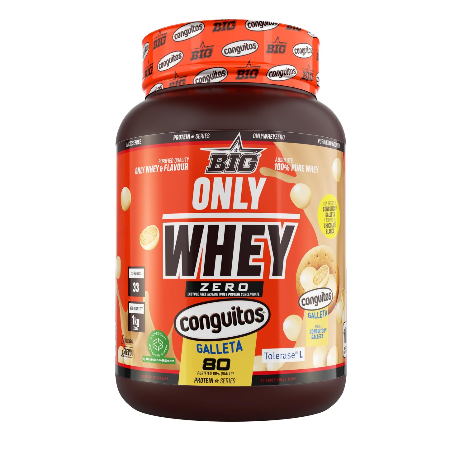 BIG - Proteinas Whey ONE PIECE - Edición Exclusiva con 12 Tazos Coleccionables. Materia Prima Premium. Whey Protein para Masa Muscular. Sin Lactosa (1Kg, Choco One & Milk Chocolate Chips)