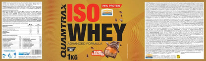 Quamtrax Nutrition - Iso Whey - 1 kg - Swirl Caramel - Whey protein with high protein, fast absorption and low in fat