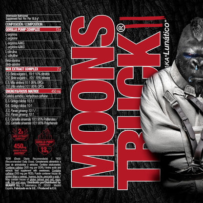 Moonstruck II, Polvos Pre Entreno, Suplemento para Deportistas, Pre Workout en Polvo con Cafeína, Extractos Vegetales - 510 g (Sandía Loca)