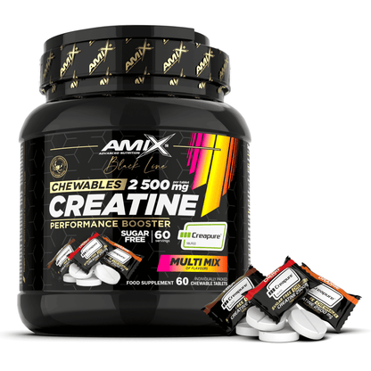 Amix Black Line Creatina Creapure® Masticable – 60 o 210 comprimidos