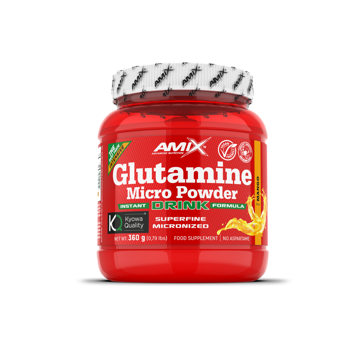 Amix Glutamine Powder Drink Kyowa® – 360 g – imagen oficial 1