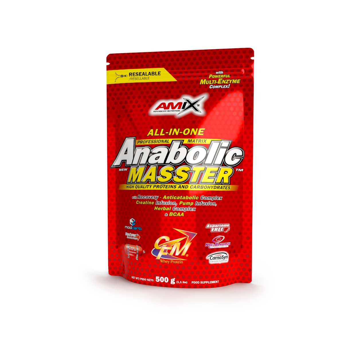 Amix Anabolic Masster, envase oficial del formato 500 g