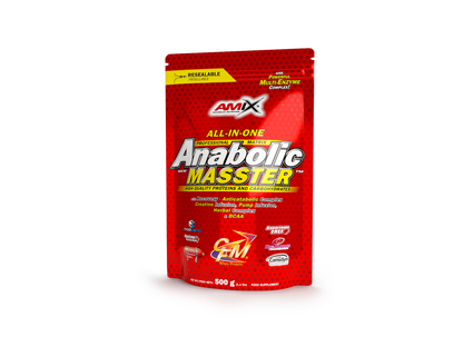 Amix Anabolic Masster, fotografía oficial de una presentación de sabor y formato