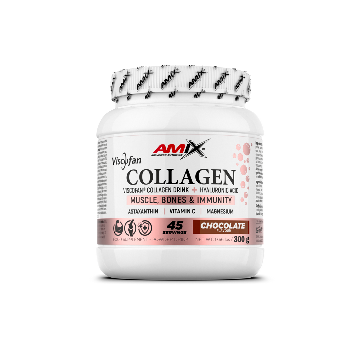 Amix Colágeno Bovino Viscofan® – 300 g, varios sabores, presentación oficial 1