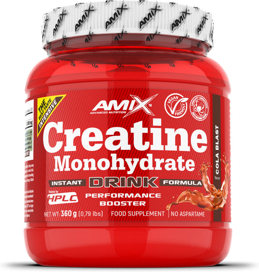 Amix Creatina Monohidrato Powder Drink 360 gr - Mejora el Rendimiento Deportivo - Aumenta la Masa Muscular - Perfecta para Deportistas