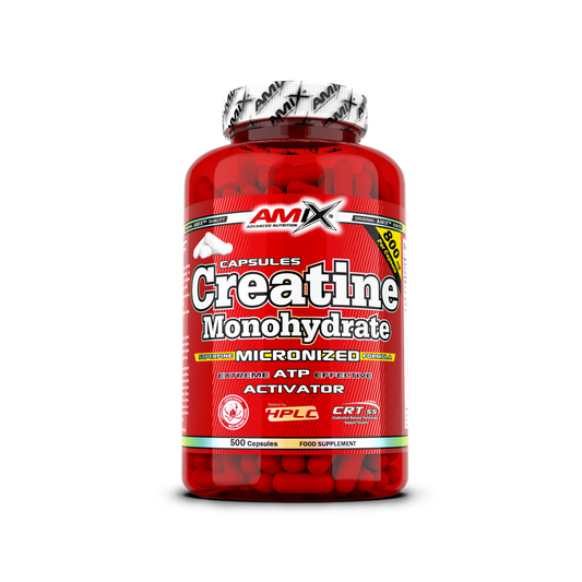 Amix Creatina Monohidrato – 220 cápsulas, fotografía del envase oficial