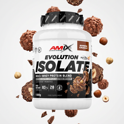 Amix Evolution Protein Isolate – Proteína aislada, Bombón Crujiente 1 kg