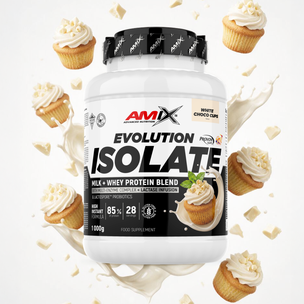 Amix Evolution Protein Isolate – Proteína aislada, Chocolate blanco 1 kg