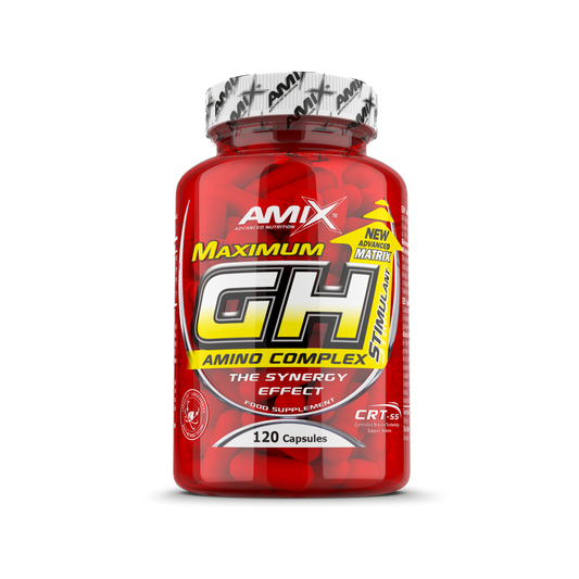 Amix GH – Complejo de aminoácidos, 120 cápsulas, imagen oficial del envase