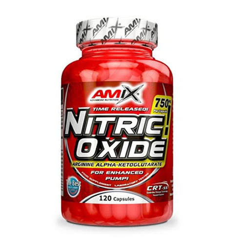 Amix Nitric Oxide – L-Arginina AAKG, 120 cápsulas, fotografía del envase oficial