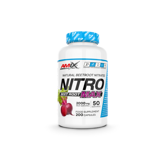 Amix Performance Nitro Beet Root MAX – Remolacha, 200 cápsulas, fotografía oficial del envase