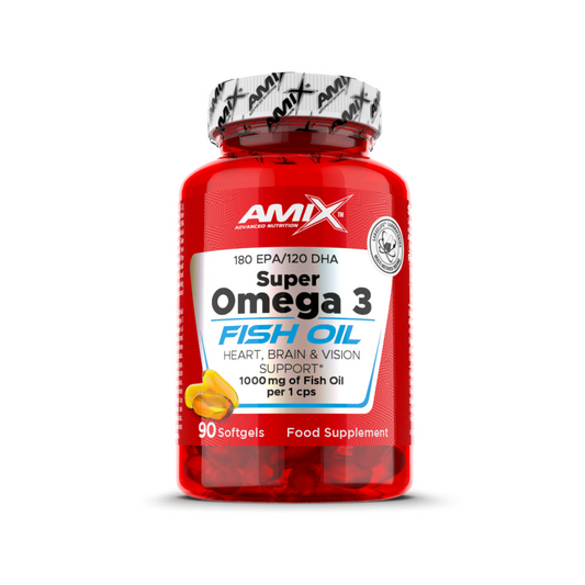 Amix Super Omega 3 – Aceite de pescado, 90 cápsulas, fotografía del envase oficial