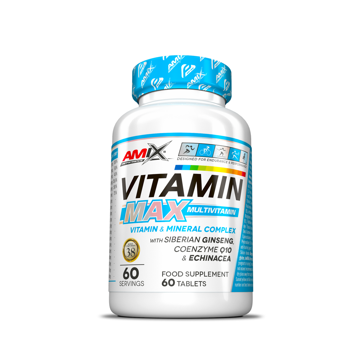 Amix Performance Vitamin MAX – Multivitamínico, 60 comprimidos, fotografía oficial del envase