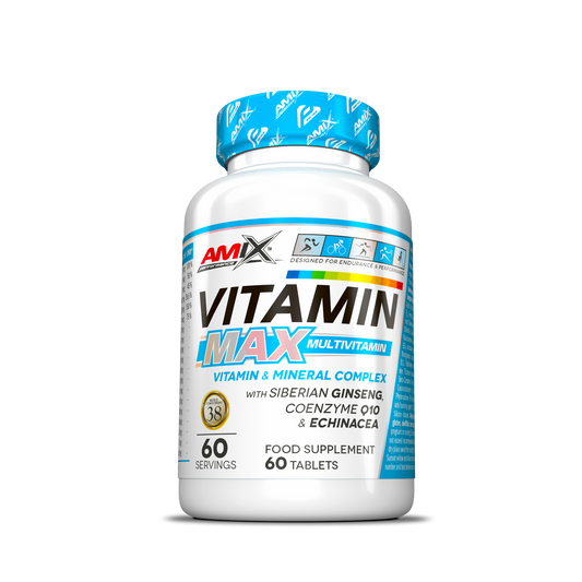 Amix Performance Vitamin MAX – Multivitamínico, 60 comprimidos, fotografía oficial del envase